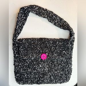 Crochet blanket bag.